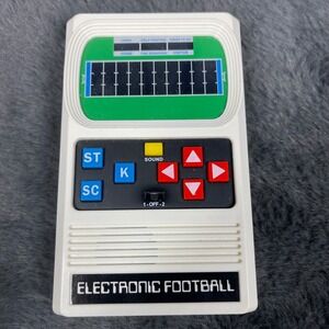 Mattel Electronic Football Handheld Game Unisex OS White 34214AX Retro Basic Fun